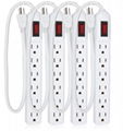 6 Outlets US Type Power Strips