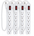 6 Outlets US Type Power Strips