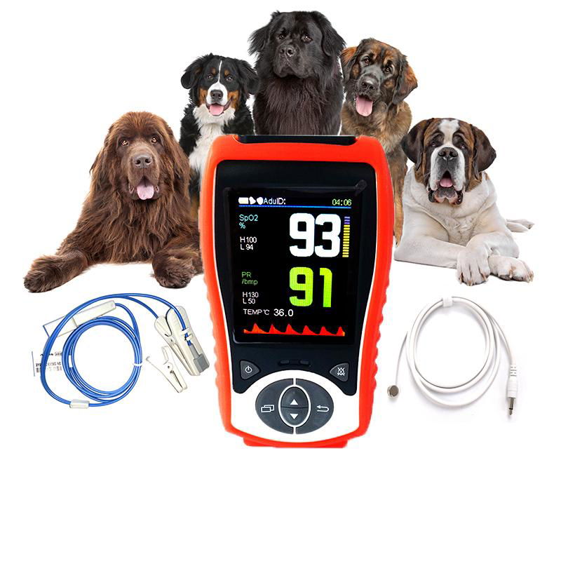 Veterinary Handheld Pulse Oximeter SpO2 Heart Rate Continuous Detection Pets Sta