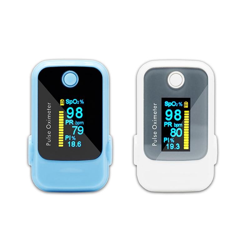 Two Color Finger Pulse Oximeter PI Alarm Sound SPO2 Heart Rate DB18 CE