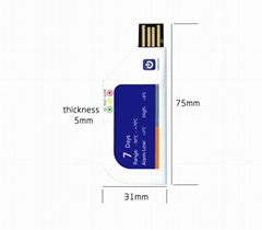 Disposable type PDF temperature data logger for food using