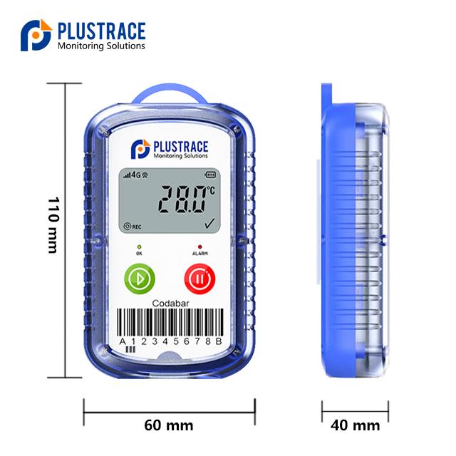 PLUSTRACE G6D 4G Temperature Humidity data logger, LCD Temperature tracker. 2
