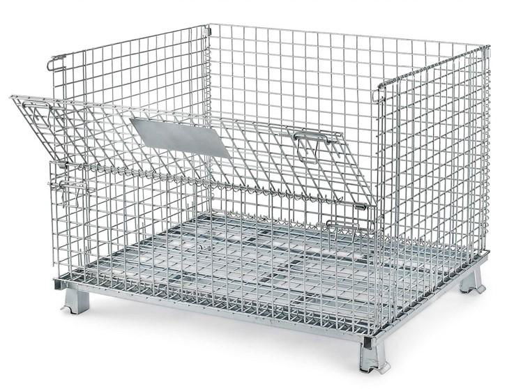 good price heavy duty  wire mesh roll pallet container rack 2
