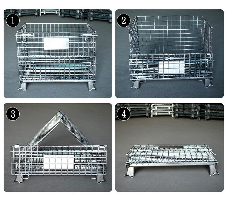 good price heavy duty  wire mesh roll pallet container rack 4