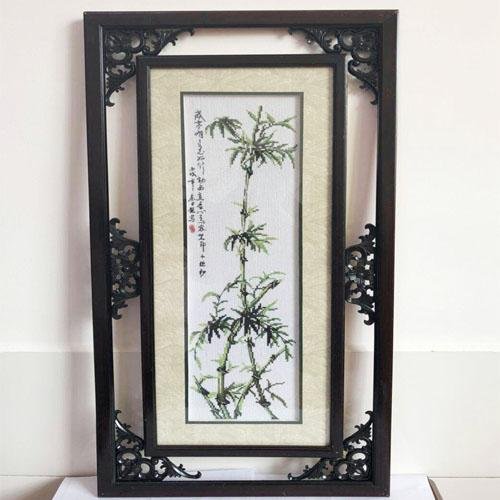 New Chinese classical style bamboo wall art decorative painting cross stitch 