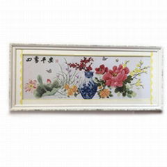 Real handmade framed china cross stitch of safeness