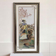 Home decor china style framed cross stitch embroidery of woman