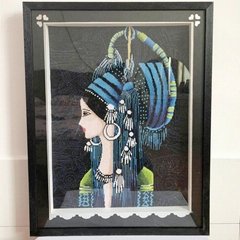 Pure handmade finished cross stitch embroidery of fashion gift