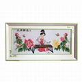 China wind framed finished cross stitch