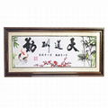 China style framed finished cross stitch