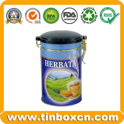 Metal Tea Canister Tea Can for Metal Food Packaging Round Tea Tin Box 2