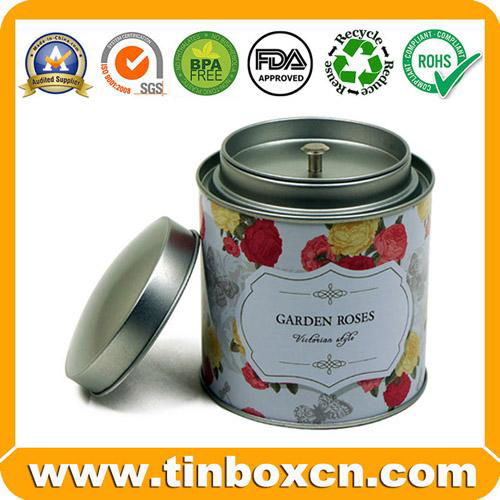 Metal Tea Canister Tea Can for Metal Food Packaging Round Tea Tin Box 5