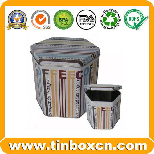 Rectangular Tin Metal Coffee Box Coffee Can Coffee Tin 2