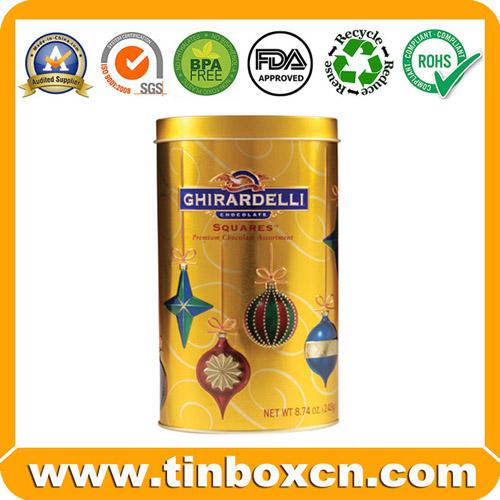 Round Tin Chocolate Can for Food Container, Chocolate Tin Box 5