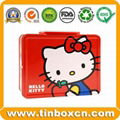 Rectangular Lunch Tin Case with Plastic