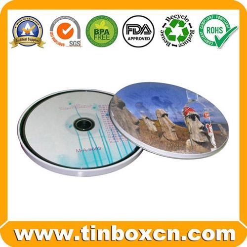 Round CD Tin Box for Metal CD Bag Tin CD Case