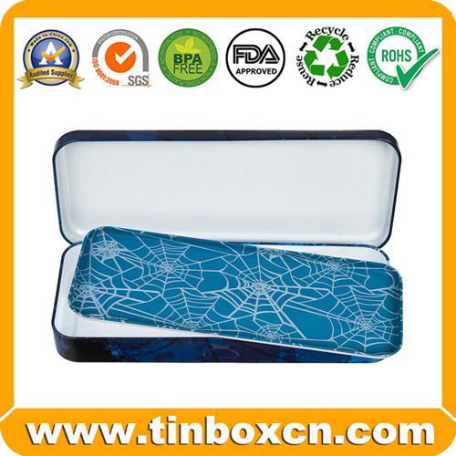 Double-Decked Stationery Kit Metal Tin Case for Student Pencil Box