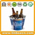Tin Barrel Ice Metal Buckets for Tin Beer Pail 4