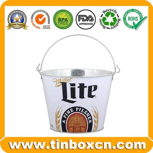 Tin Barrel Ice Metal Buckets for Tin Beer Pail 5