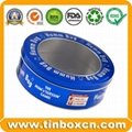 Round Metal Box Window Tin Can for Food Chocolate Candy Biscuits Cookies 2