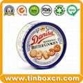 Metal Round Food Packaging Box Mrs Higgins Biscuit Cookies Tin 4