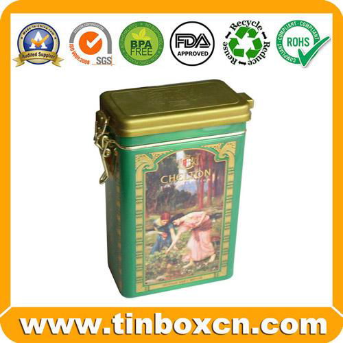 Rectangular Tea Box for Food Tin Container Tea Tin Box 3