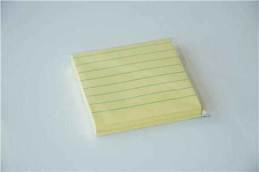 3 inch Pastel yellow printed sticky notes with line