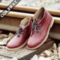 CQB.SWAT Summer Mens Genuine Leather Lace up Round Toe Martern Boots Riding Ankl 5