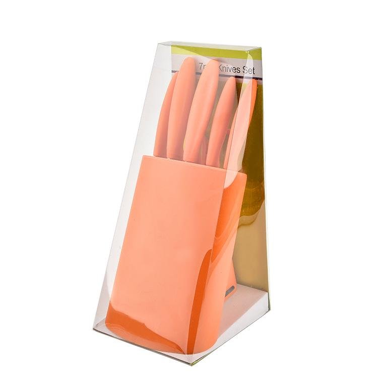 2018 New Colorful Stainless Steel Kitchen Knife 7pcs Set 4