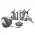 Premium Pure Stainless Steel Seasoning Pot 3pcs Set 2