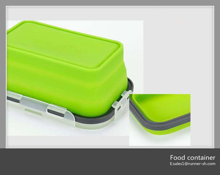 2018 New Design Collapsible Silicone Food Container Set 5
