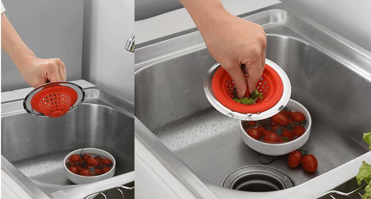 2018 New Design Colorful Silicone Kitchen Sink Strainer 3