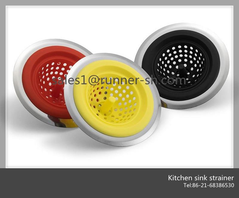 2018 New Design Colorful Silicone Kitchen Sink Strainer