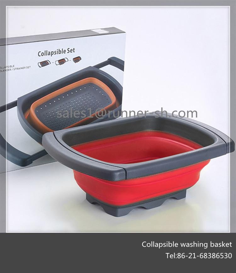 2018 new design collapsible washing basket 