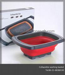 2018 new design collapsible washing basket