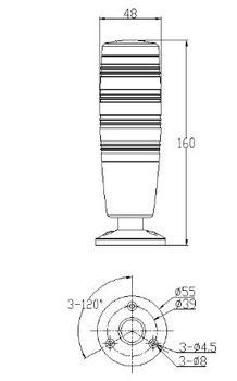 2018 latest signal towers M4H for CNC machine 3