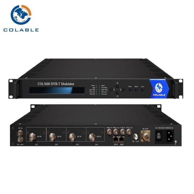 digital tv headend systems dvb t modulator 4 ASI input supports hot backup