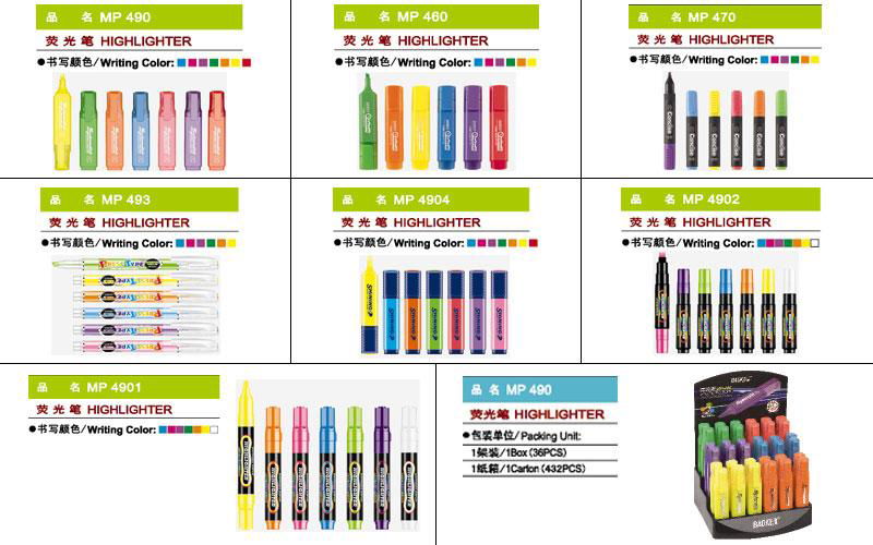 Multi Color Markers for Drawing Promotional Dye Ink Highlighter Marker Set 3