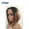 Cheap European mechanism rose cap Any skin color gradient color short Bob hairs 1