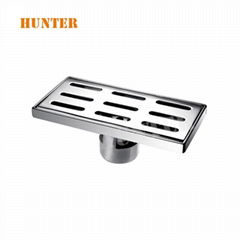 Floor water drains Kitchen Sink Drainer 2 Bowl Rectangular Satin Steel