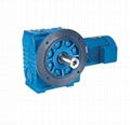 Helical worm gear speed reducer