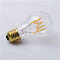 A19 LED Soft Filament flexible spiral curved bulb 1