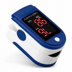 blue yellow finger clip pulse oximeter