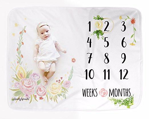 Factory Supply 100% Polyester Flannel Material Milestone Baby Fleece Blanket 5