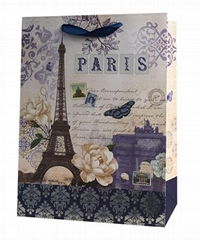 Vintage designs paper gift bags  with hot foil