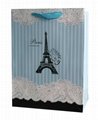 Paris Eiffel Tower designs paper gift bags with glitter