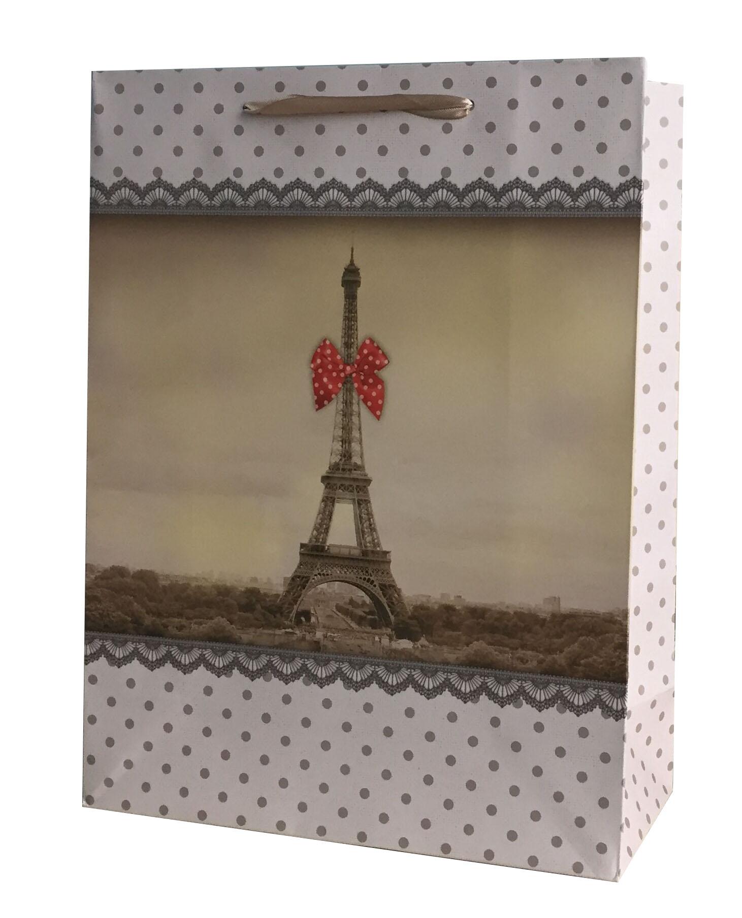 Paris Eiffel Tower designs paper gift bags with glitter (China ...