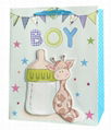 Baby girl Baby boy designs paper gift bags with 3D  1