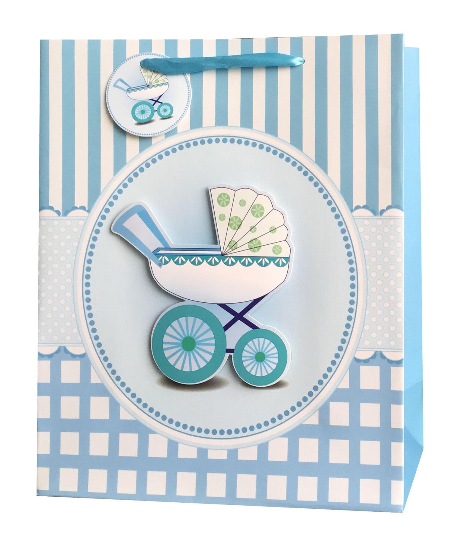 Baby girl Baby boy designs paper gift bags with 3D  3