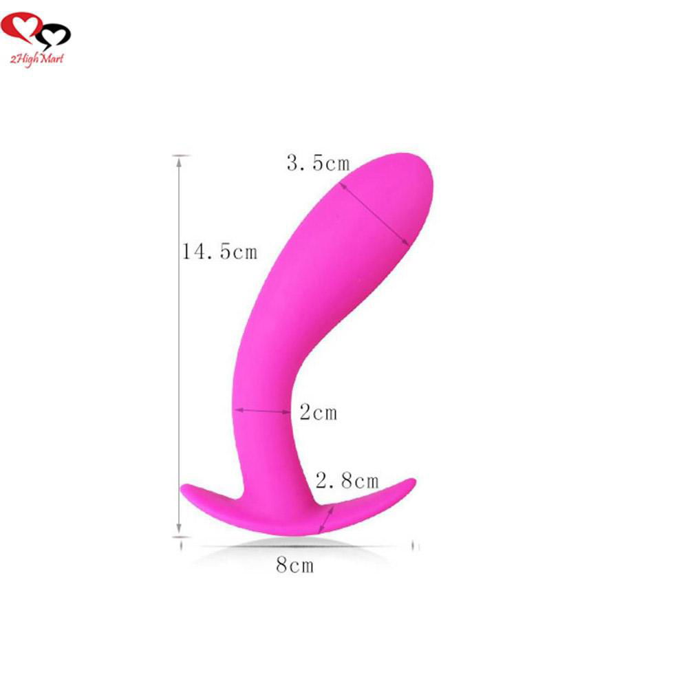 5.7" silicone anal plug &silicone dildo bedroom toys 2